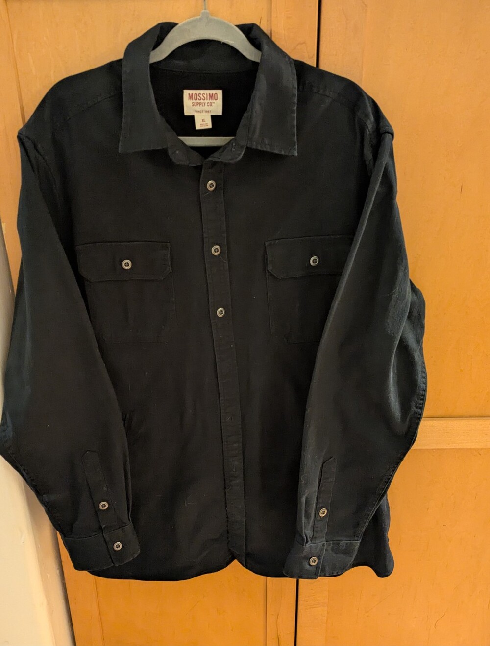 Mossimo Supply Co. Dark Blue Heavyweight, Button-Up Shirt Jacket